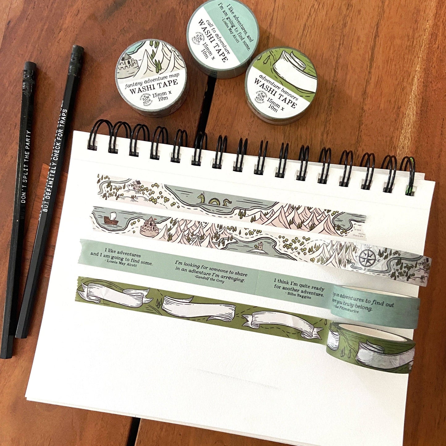 STC Cartography Washi Tape | Fantasy Adventure Map