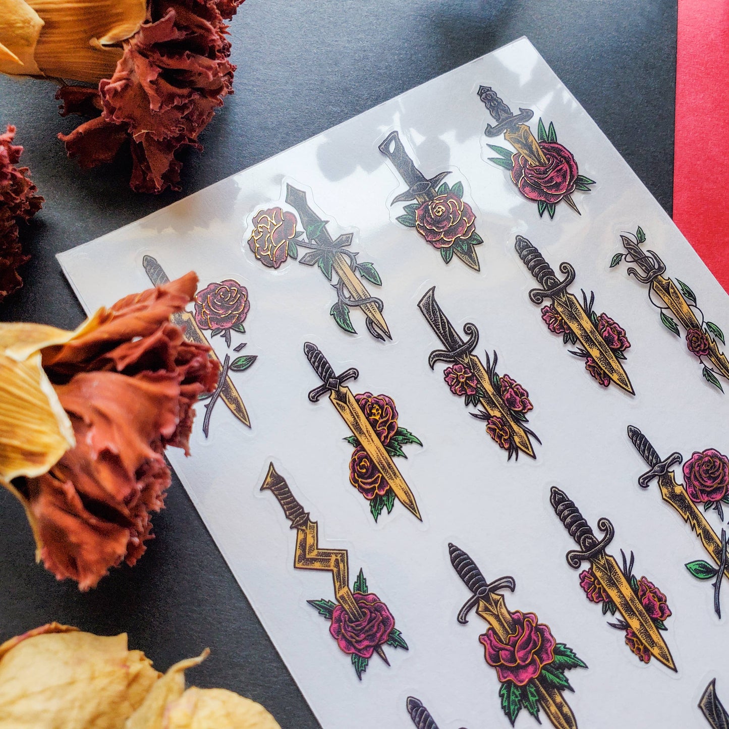 Sticker Sheet | Floral Swords