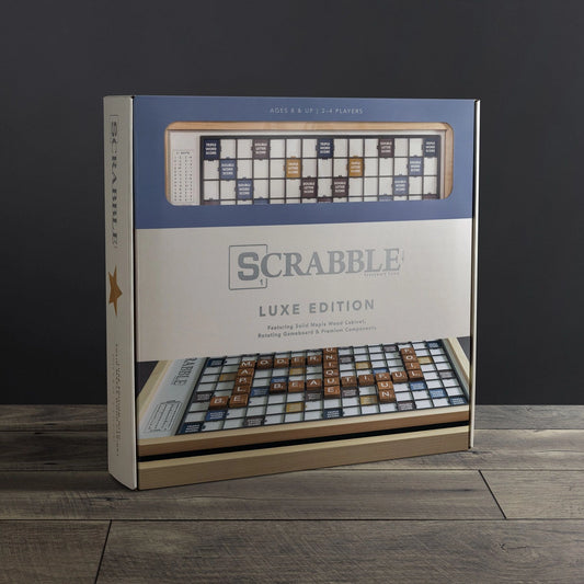 WS Game Company Scrabble Luxe Maple with Rotating Gameboard