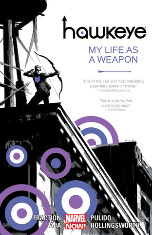 Graphic Novel Book Moot: My Life as A Weapon: Hawkeye Vol. 1 by Matt Fraction, Javier Pulido and David Aja