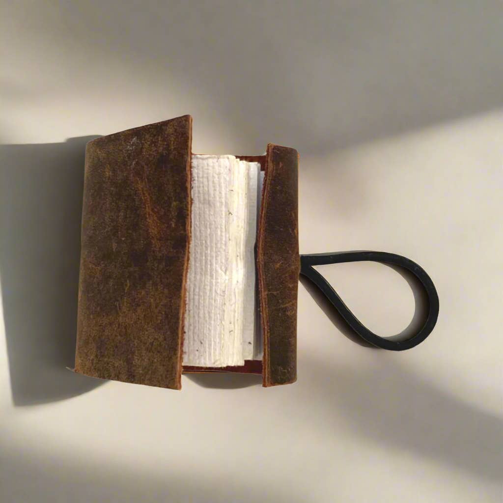Micro Leather Journal - Mini Upcycled Leather Journal