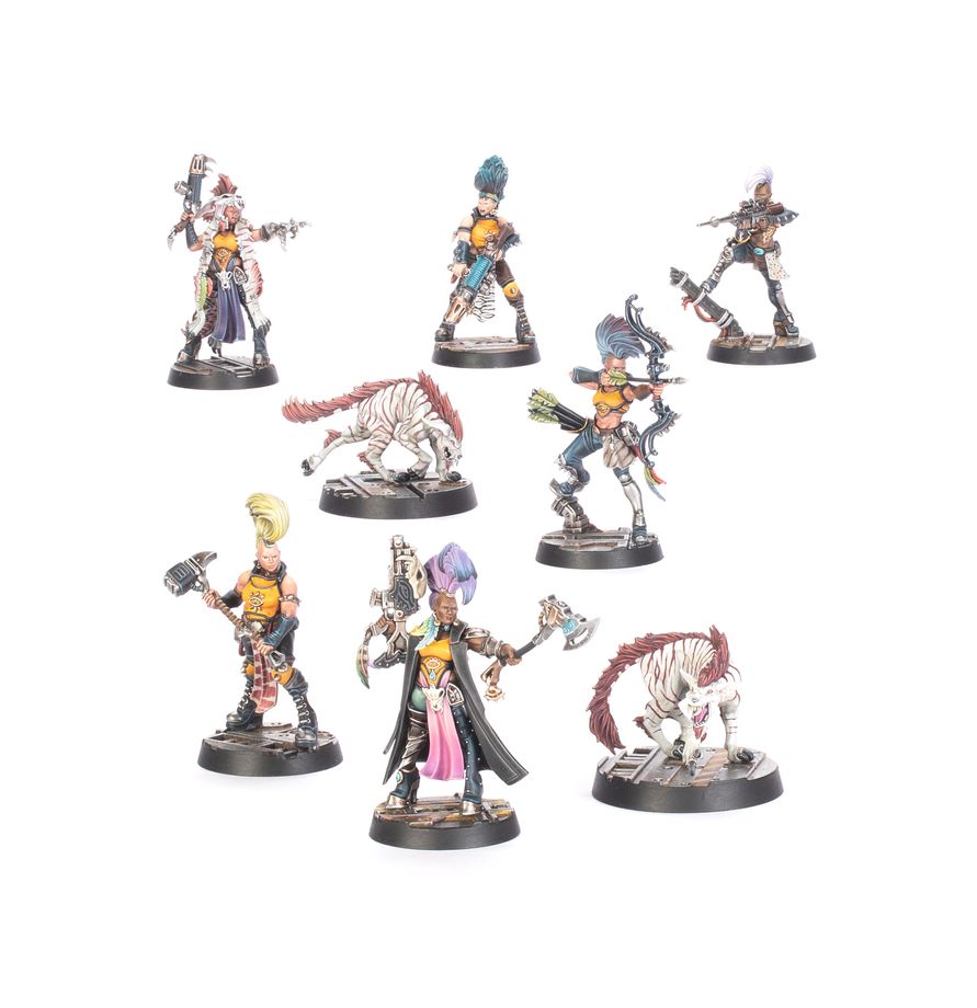WARHAMMER NECROMUNDA SKIRMISH - ESCHER Gang Matriarchs and Phyrr Cats