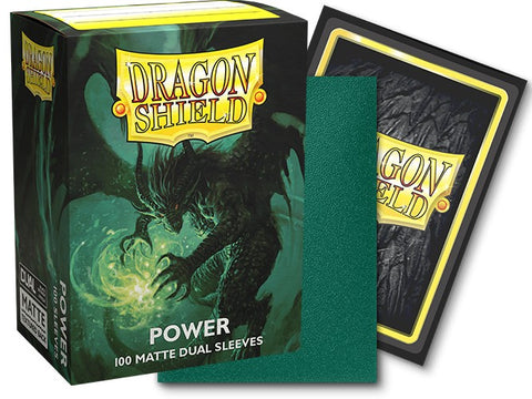 Dragon Shield Sleeves - 100ct Box Dual Matte - Power Green