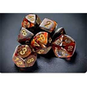 Mini-hedral Scarab Series 7DPoly Dice Set | Blue Blood