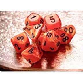 Mini-hedral Vortex Series 7DPoly Dice Set | Orange