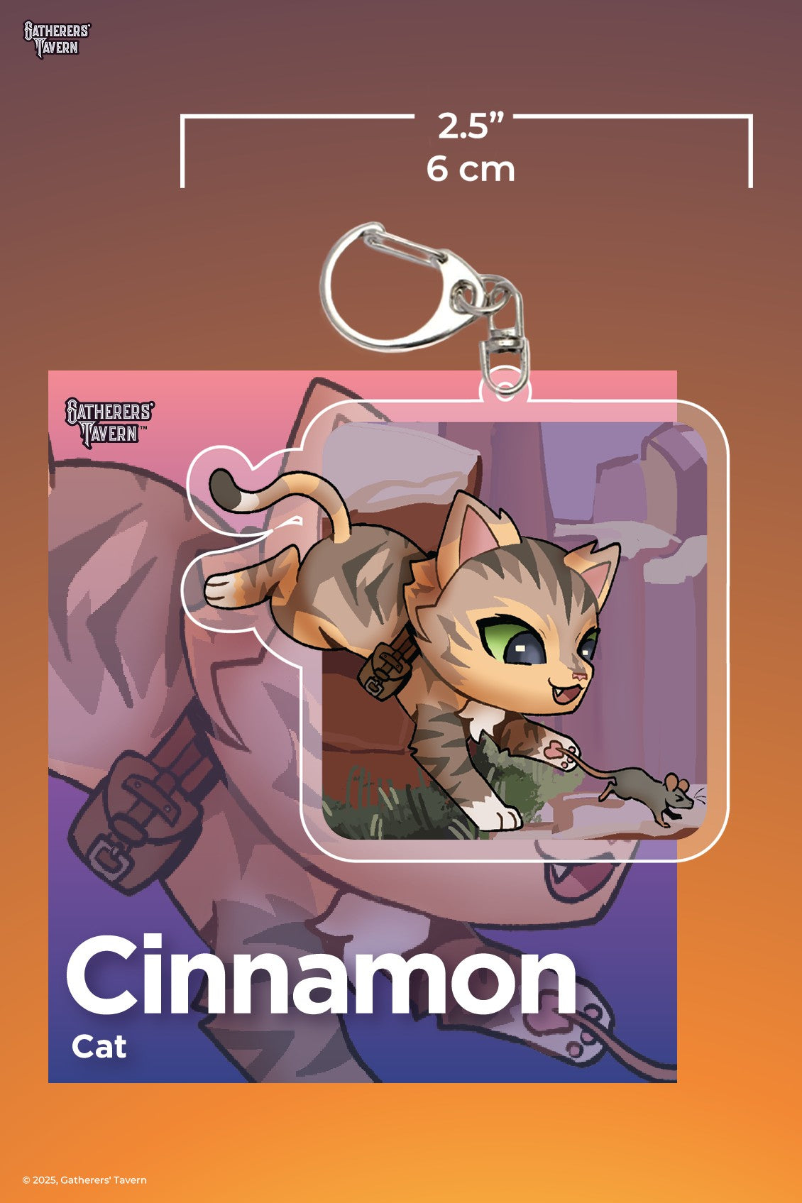 Gatherers' Tavern Cinnamon Cat Keychain
