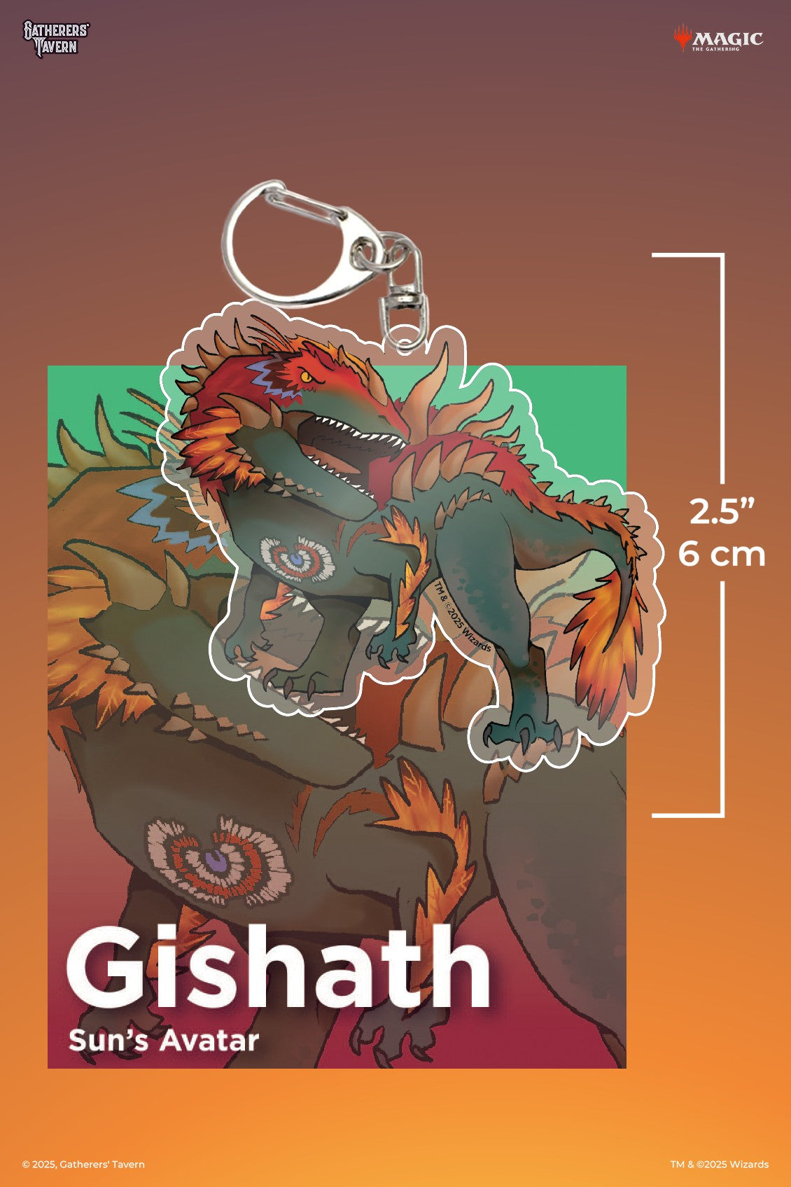 Magic: The Gathering - Gishath, Sun's Avatar Keychain