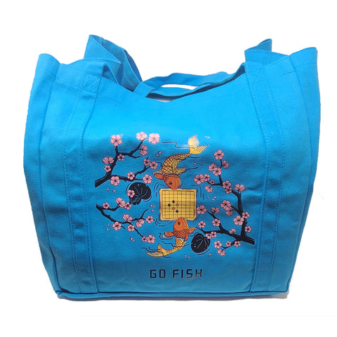 Copper Frog Bag: Go Fish Shelfie Tote (blue)