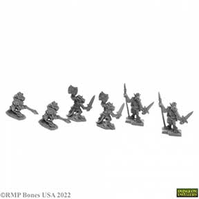 Bones USA DD: Kobolds 6 figs Swords & Spears [Reaper 07057]