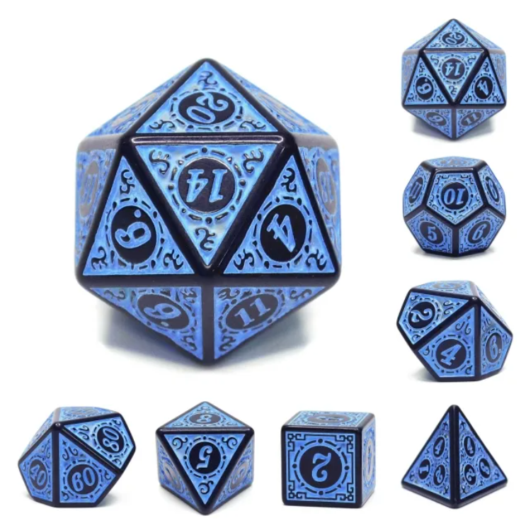 HD Opaque Standard Dice Set | Magic Flame (Blue)