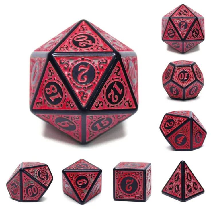 HD Opaque Standard Dice Set | Magic Flame (Red)