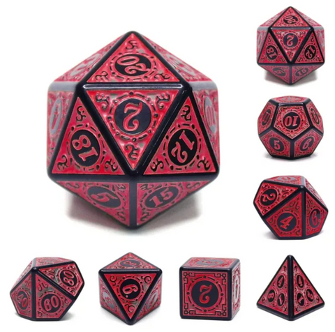 HD Magic Flame Opaque Dice Set [Red]
