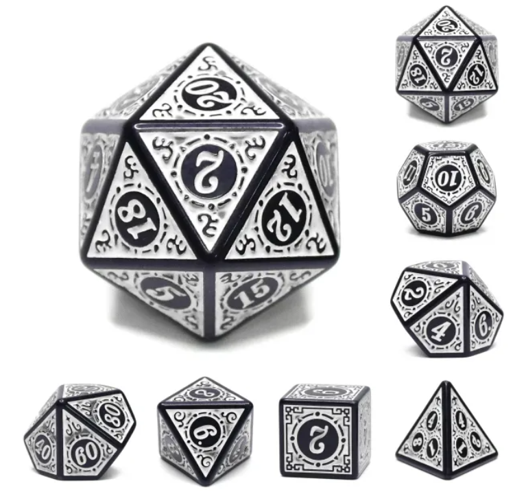 HD Opaque Standard Dice Set | Magic Flame (White)