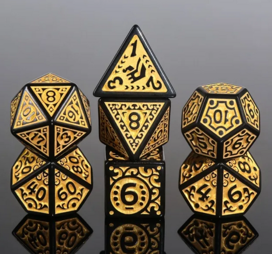 HD Opaque Standard Dice Set | Magic Flame (Gold)