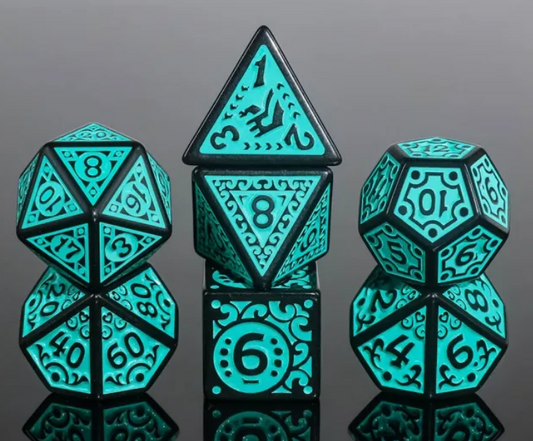 HD Opaque Standard Dice Set | Magic Flame (Teal)