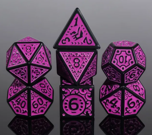 HD Opaque Standard Dice Set | Magic Flame (Purple)
