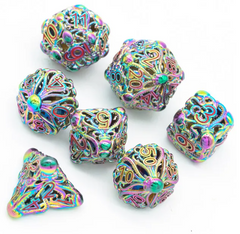 UD Hollow Metal Standard Dice Set | Octopus - Rainbow