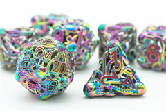 UD Hollow Metal Standard Dice Set | Octopus - Rainbow