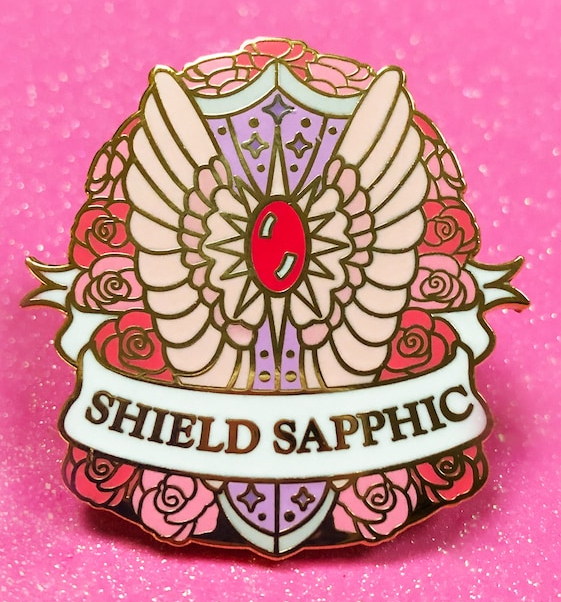 Pride Armory Pins | Shield Sapphic