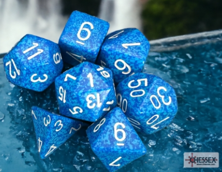 7DPoly Speckled Series Dice Set | Water