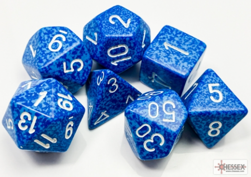 7DPoly Speckled Series Dice Set | Water