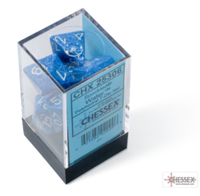 7DPoly Speckled Series Dice Set | Water