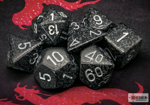 7DPoly Speckled Series Dice Set | Ninja
