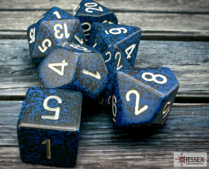 7DPoly Speckled Series Dice Set | Stealth