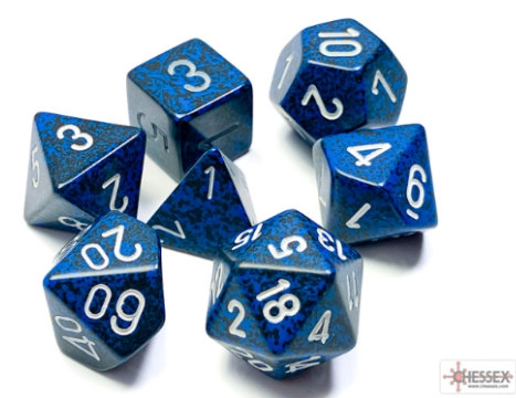 7DPoly Speckled Series Dice Set | Stealth