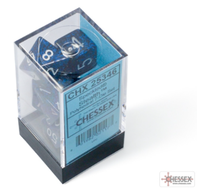 7DPoly Speckled Series Dice Set | Stealth