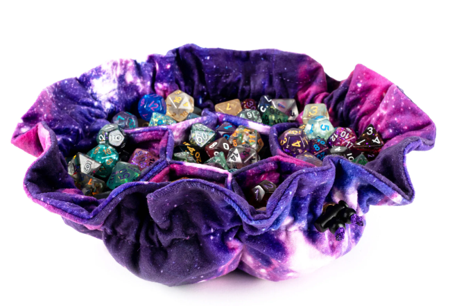 FR Velvet Compartment Dice Bag | Nebula