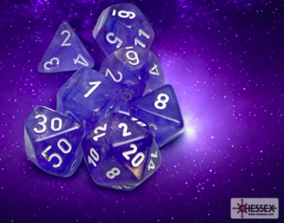 7DPoly Borealis Series Dice Set | Luminary Purple
