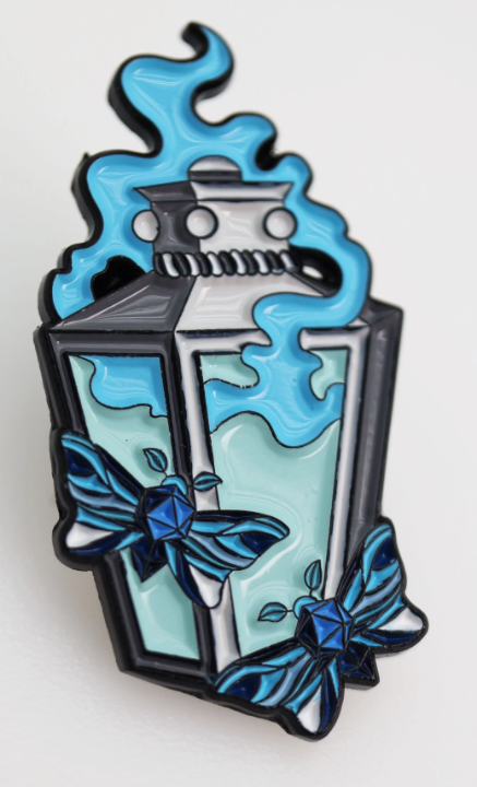 Moonlit Lantern Enamel Pin | Blue