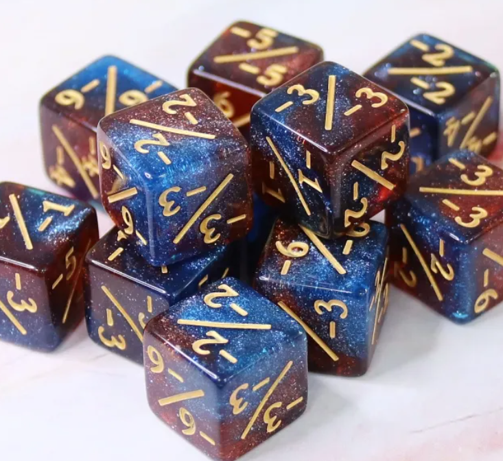 HD MTG 12D6 Negative Counter Dice Set | Cosmos