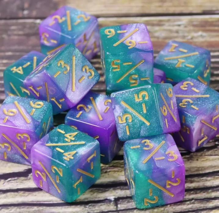 HD MTG 12D6 Negative Counter Dice Set | Lotus