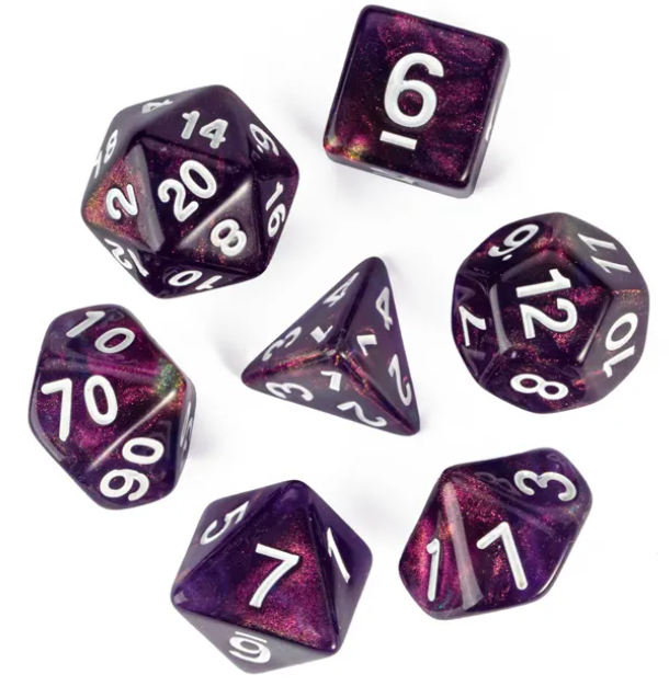 UD Transparent Standard Dice Set | Nebula Glitter