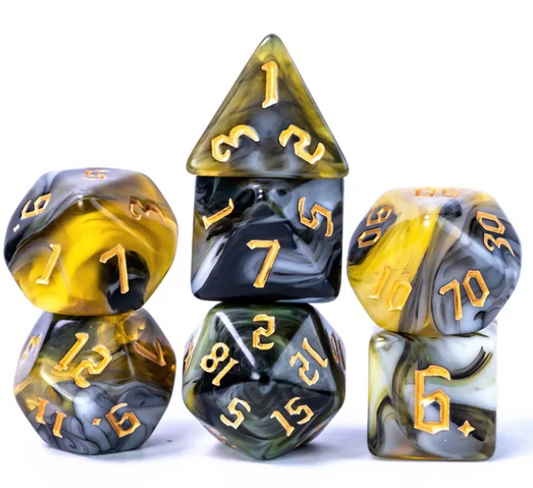 UD Gothic "Bumble Bee" Blend Standard Dice Set