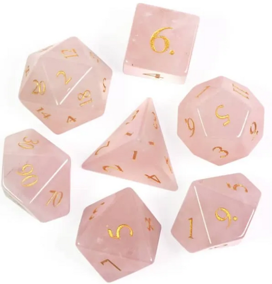 UD Gemstone Standard Dice Set | Rose Quartz
