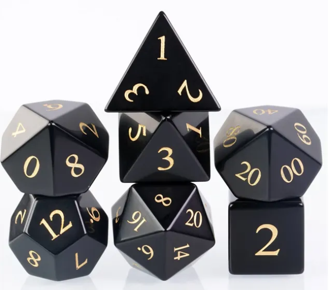 UD Gemstone Standard Dice Set | Obsidian