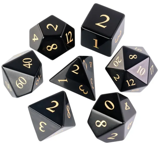 UD Gemstone Standard Dice Set | Obsidian