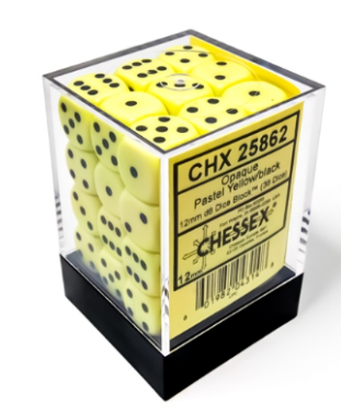36D6 Opaque Dice Set | Pastel Yellow