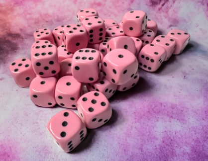 36D6 Opaque Dice Set | Pastel Pink