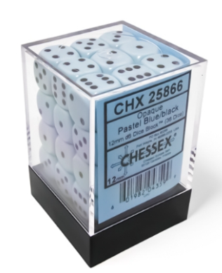 36D6 Opaque Dice Set | Pastel Blue