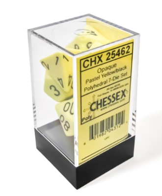 7DPoly Opaque Dice Set | Pastel Yellow