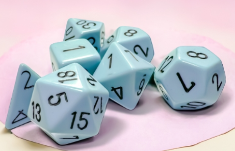7DPoly Opaque Dice Set | Pastel Blue