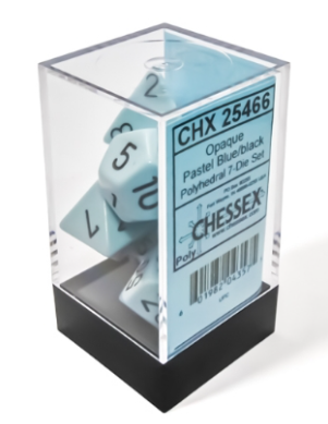 7DPoly Opaque Dice Set | Pastel Blue