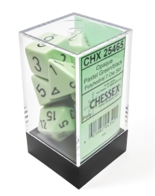 7DPoly Opaque Dice Set | Pastel Green