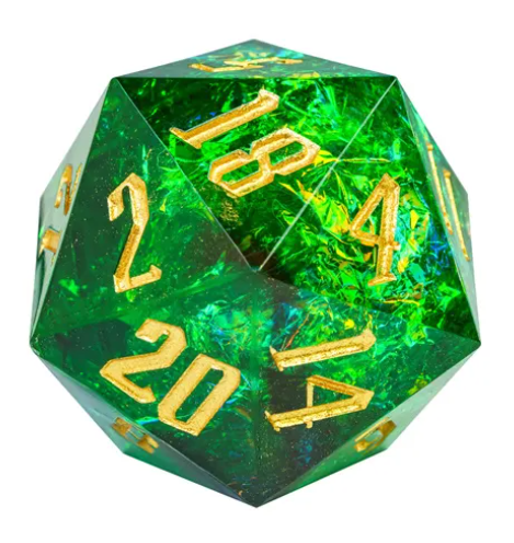 UD GIANT Resin Sharp Edge 33MM D20 | Emerald