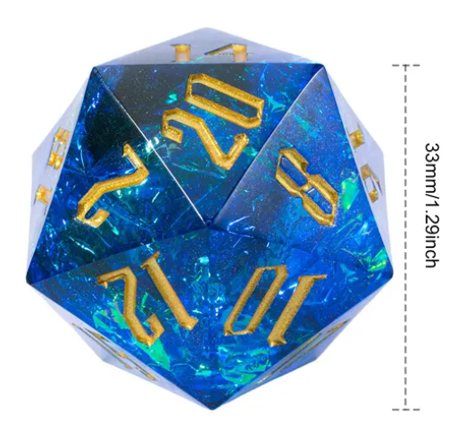 UD GIANT Resin Sharp Edge 33MM D20 | Sapphire