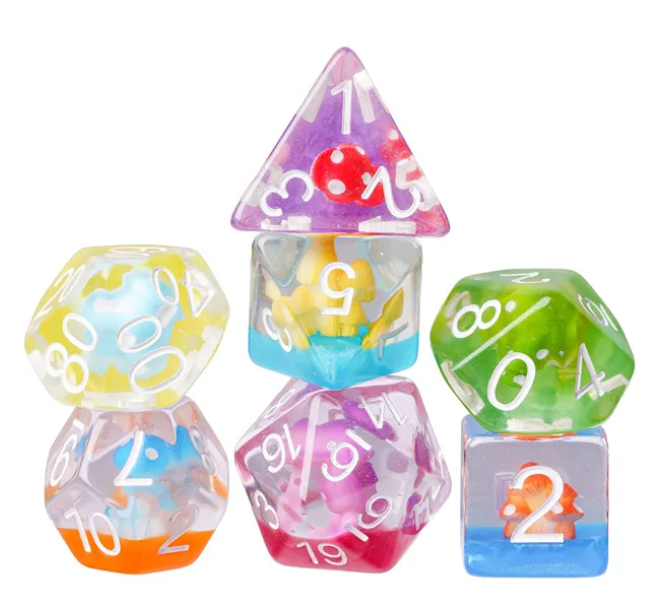 UD Floral Inclusion Standard Dice Set | Mushroom (Rainbow)
